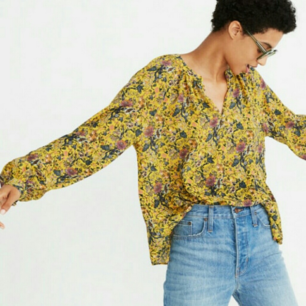 NWT Madewell x Karen Walker floral gennaker top